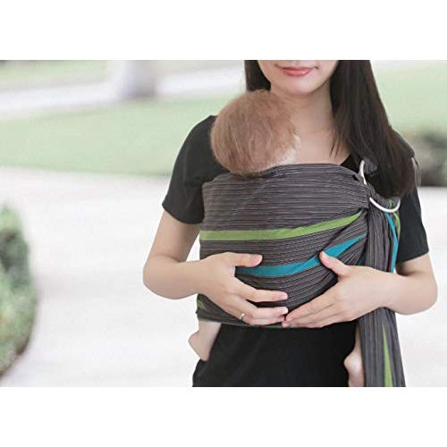  [아마존베스트]Vlokup Baby Sling Ring Sling Carrier Wrap, Extra Soft Lightweight Cotton Baby Slings for Infant, Toddler, Newborn and Kids, Great Gift, Lightly Padded Adjustable Nursing Cover Grey