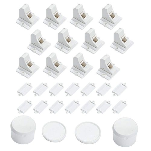  [아마존베스트]Vmaisi Baby Proofing Magnetic Cabinet Locks Child Safety - VMAISI 12 Pack Children Proof Cupboard Baby Latches - Adhesive Magnet Drawers Locks No Drilling