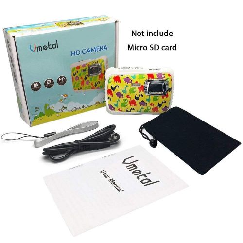  Kids Digital Camera, Vmotal Waterproof Camera for Kids with 2.0 inch TFT Display, 8MP Waterproof Digital Camera for Children Boys Girls Gift (Dinosaur)