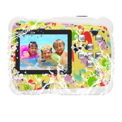  Kids Digital Camera, Vmotal Waterproof Camera for Kids with 2.0 inch TFT Display, 8MP Waterproof Digital Camera for Children Boys Girls Gift (Dinosaur)