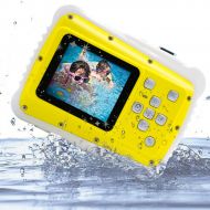 Kids Digital Camera, Vmotal Kids Waterproof Camera 2.0 Inch TFT Display 8MP Waterproof Camera for Children (Yellow)