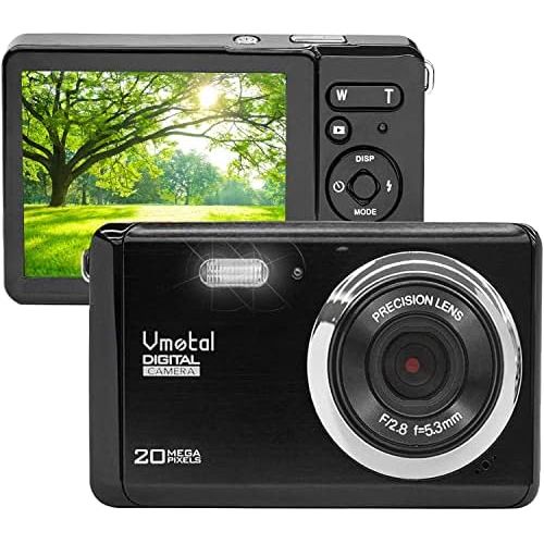  Vmotal Digital Camera 1080P 20MP HD Rechargeable Camera,Video Camera Digital Students Cameras,Indoor Outdoor Pocket Camera for Kids (Black)