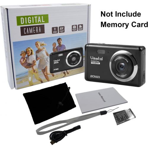  Vmotal Digital Camera 1080P 20MP HD Rechargeable Camera,Video Camera Digital Students Cameras,Indoor Outdoor Pocket Camera for Kids (Black)
