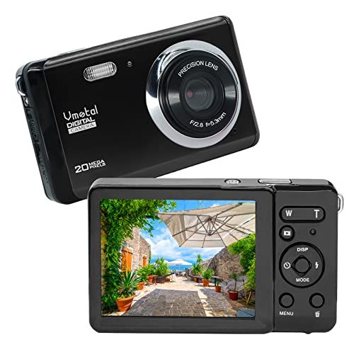  Vmotal Full HD 1080P 20MP Mini Digital Camera with 2.8 Inch TFT LCD Display,Digital Point and Shoot Camera Video Camera Student Camera, Indoor Outdoor for Kids/Beginners/Seniors (Black)