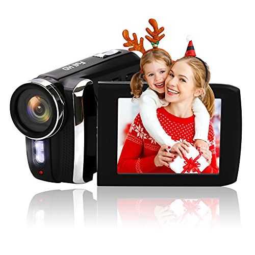  Video Camera Camcorder for Kids Vmotal Digital Camera Recorder Full HD 1080P 2.8 Inch 270 Degree Rotation LCD Flip Screen for Kids Children Beginner Teenager Gift