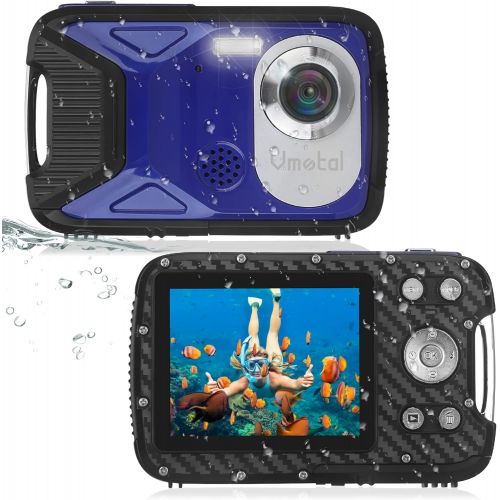  Vmotal Waterproof Digital Camera Full HD 1080P Underwater Camera 16 MP Underwater Camcorder with 1050MAH Rechargeable Battery Point and Shoot Camera DV Recording Waterproof Camera for Sno