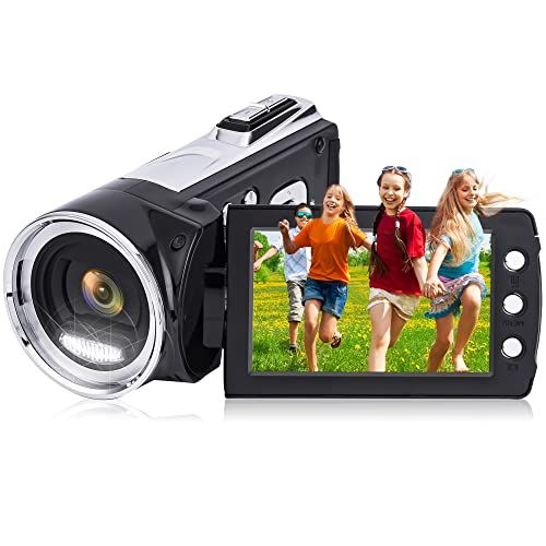  Video Camera Camcorder Vmotal FHD 1080P 30FPS 24MP Digital Camcorder 2.7 Inch 270 Degrees Rotatable Screen Video Recorder Camcorder Vlogging YouTube Camera for Kids Children Beginn