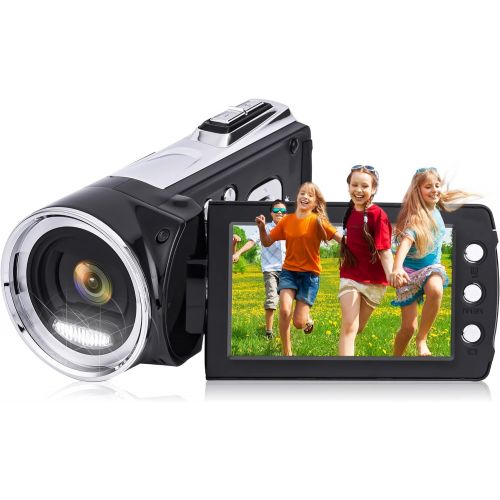  Video Camera Camcorder Vmotal FHD 1080P 30FPS 24MP Digital Camcorder 2.7 Inch 270 Degrees Rotatable Screen Video Recorder Camcorder Vlogging YouTube Camera for Kids Children Beginn