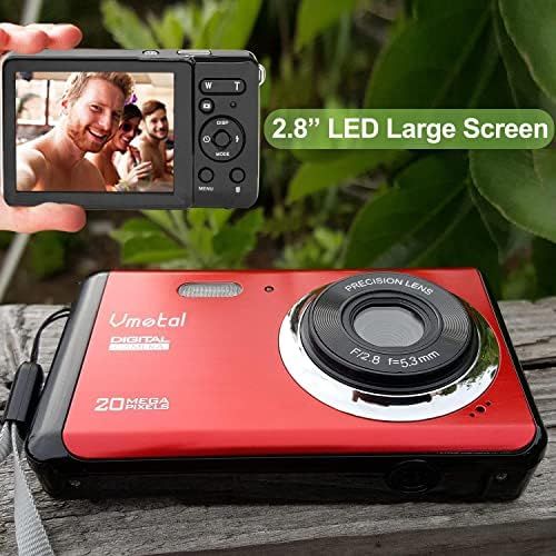  Vmotal Digital Camera 1080P FHD Mini Video Camera 20MP 2.8 inch LCD HD Rechargeable Vlogging Camera Students Compact Camera Kids Childrens Teens Beginners Point and Shoot Cameras-Holiday