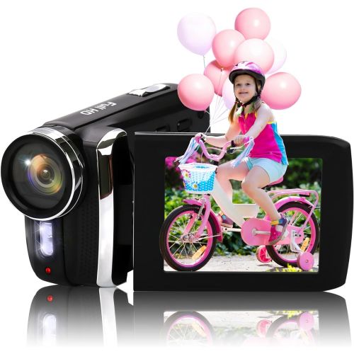  Kids Video Camcorder Vmotal 1080P Full HD 24.0 MP Digital Camera Recorder 2.8 Inch 270 Degree Rotation Screen Vlogging Camera Camcorders for Kids Children Teens Student Beginners