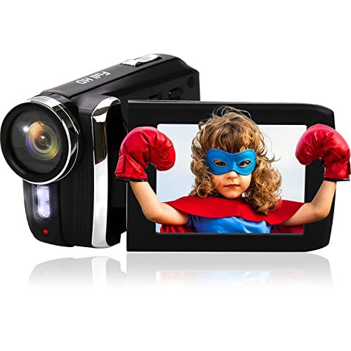  Vmotal Video Camera Camcorder for Kids Full HD 1080P 30FPS 36.0MP Digital Cameras Recorder for YouTube TikTok 2.8 Inch 270 Degree Rotation Screen Vlogging Camcorders for Teens Children Be