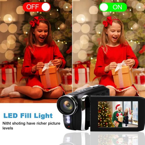  Vmotal Video Camera Camcorder for Kids Full HD 1080P 30FPS 36.0MP Digital Cameras Recorder for YouTube TikTok 2.8 Inch 270 Degree Rotation Screen Vlogging Camcorders for Teens Children Be