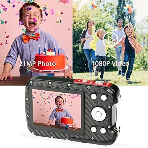  Vmotal Waterproof Digital Camera Full HD 1080P Underwater Camera 16 MP Underwater Camcorder Point and Shoot Camera Waterproof Camera for Kids Childrens Teens Beginners Snorkeling Swimming