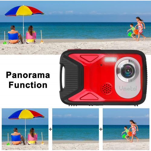  Vmotal Waterproof Digital Camera Full HD 1080P Underwater Camera 16 MP Underwater Camcorder Point and Shoot Camera Waterproof Camera for Kids Childrens Teens Beginners Snorkeling Swimming