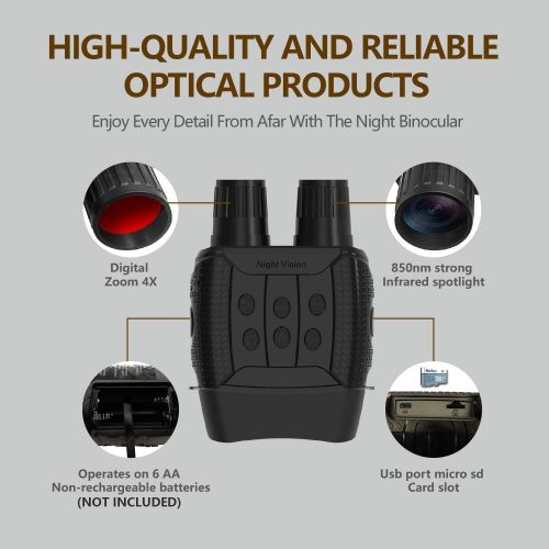  [아마존베스트]Vmotal Night Vision Goggles Digital Infrared Night Vision Binoculars HD Photo & 960P Video, Night Goggles with 2.31 TFT LCD, Water-Resistant for Wildlife Viewing Hunting&Reconnaiss