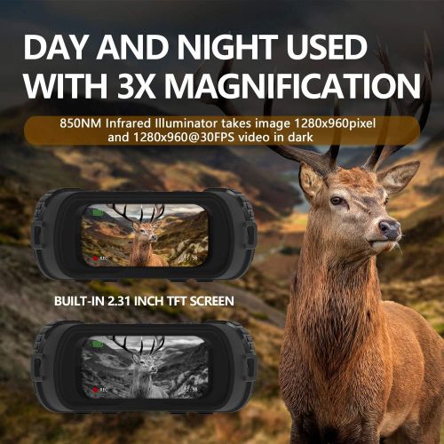  [아마존베스트]Vmotal Night Vision Goggles Digital Infrared Night Vision Binoculars HD Photo & 960P Video, Night Goggles with 2.31 TFT LCD, Water-Resistant for Wildlife Viewing Hunting&Reconnaiss