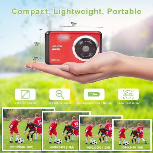  [아마존베스트]Mini Digital Camera,Vmotal 2.8 inch LCD HD Digital Camera Kids Childrens Teens Beginners Point and Shoot Rechargeable Cameras Video Camera Digital Students Cameras-Holiday Birthday