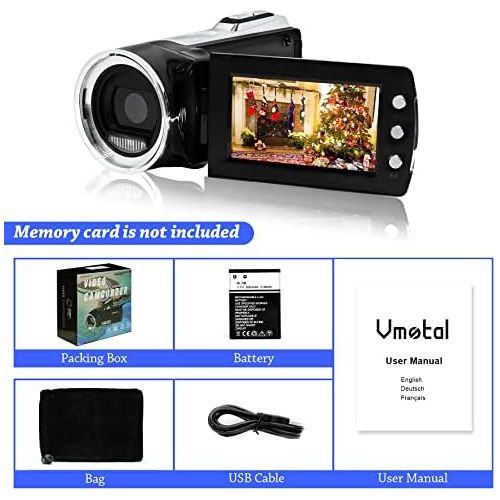  [아마존베스트]Vmotal HG5162 Digital Video Camera 1080P FHD Camcorder / 2.7 Inch TFT LCD Screen / 270 Degree Rotating Camcorder for Children / Beginners / Elderly People