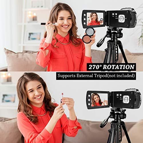  [아마존베스트]Vmotal HG5162 Digital Video Camera 1080P FHD Camcorder / 2.7 Inch TFT LCD Screen / 270 Degree Rotating Camcorder for Children / Beginners / Elderly People