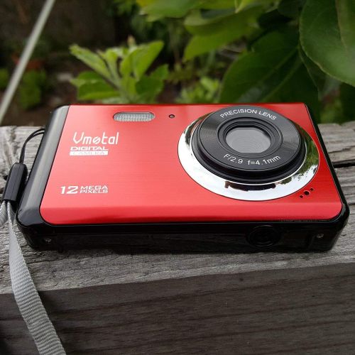  3 inch TFT LCD Rechargeable HD Mini Digital Camera,Vmotal Video Camera Digital Students Cameras with 8X Digital Zoom  12 MPHD Compact Camera for KidsBeginnersElderly (Red)