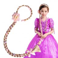 Vndaxau Girls Princess Wig Braided,Kids Rapunzel Hair Dress up Hairpiece