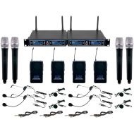 VocoPro 4 Channel UHF/DSP Hybrid System - UDH4ULTRA, Black