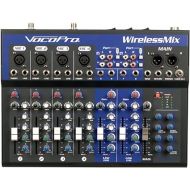 VOCOPRO WirelessMix-2 All-In-One Live Sound / Karaoke Mixer with 2 UHF Wireless Mics & SD Audio Recorder