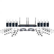 VocoPro Digital-Play-8 Eight-Channel Digital Wireless System with Headsets & Lavalier Mics