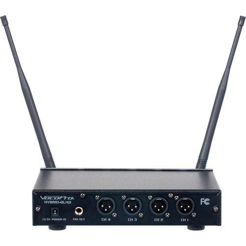  VocoPro Digital-Quad-H4 Four-Channel UHF Wireless Handheld Microphone System (915 to 927.2 MHz)