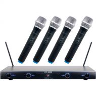 VocoPro VHF-4000-1 Professional Quad VHF Wireless Handheld Microphone System