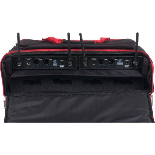  VocoPro UDH-CHOIR-4-MIB 4-Channel Handheld Wireless Microphone System in a Bag (Frequency Channel: H2)