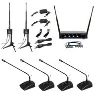 VocoPro BOOST-CONFERENCE-4 Four-Channel Long-Range Digital Wireless Gooseneck Microphone System (900 MHz)