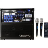 VocoPro Hero-Rec-BT-9 120W 4-Channel Multi-Format Portable P.A. System with Bluetooth and 2 UHF Wireless Microphones