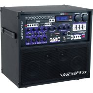 VocoPro HERO-REC Basic 120W 4-Channel Multi-Format Portable PA System with Digital Recorder & 2 Wired Mics