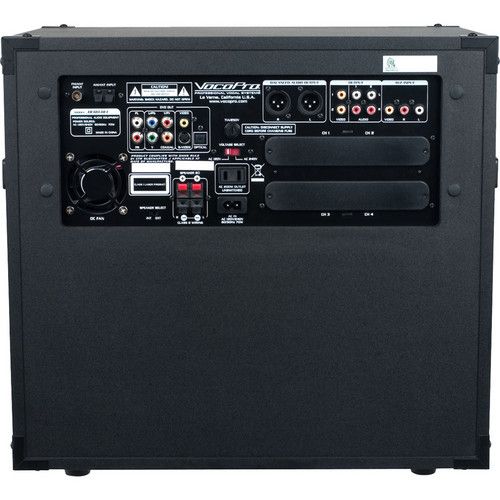  VocoPro HERO-REC Basic 120W 4-Channel Multi-Format Portable PA System with Digital Recorder & 2 Wired Mics