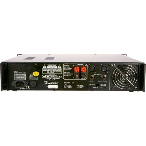  VocoPro 600W Professional Power Amplifier (2 RU)