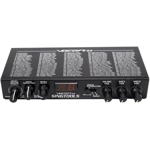  VocoPro SingTools Studio quality vocal effects mixer with assignable pitch Correction