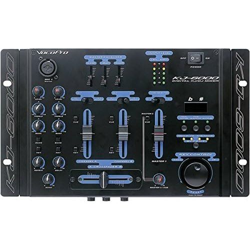  VocoPro KJ-6000 2 Channel, 4 Mic Input Mixer With Digital Key Control and Vocal Eliminator