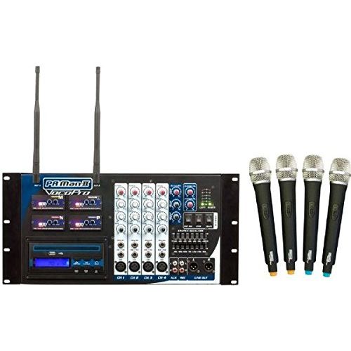  VocoPro PA-MAN II Four-Channel Wireless All-In-One P.A. System