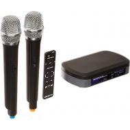 VocoPro TabletOke-2MC Digital Karaoke Mixer with 2x Wireless Microphones and Professional Tablet Stand
