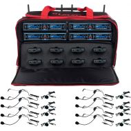 VocoPro VOCOPRO UDH-PLAY-8-MIB EIGHT CHANNEL WIRELESS HEADSETLAPEL MICROPHONE SYSTEM IN A BAG