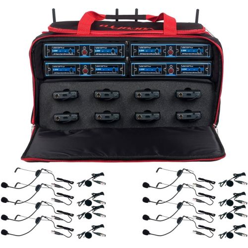  VocoPro VOCOPRO UDH-PLAY-8-MIB EIGHT CHANNEL WIRELESS HEADSETLAPEL MICROPHONE SYSTEM IN A BAG