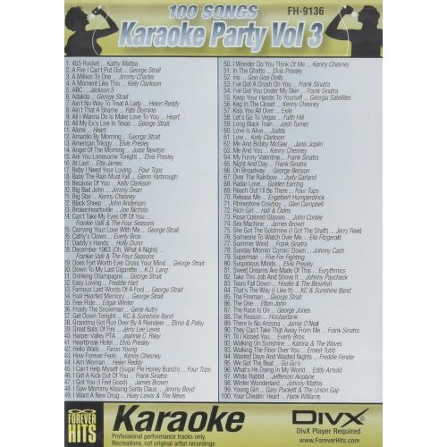  VocoPro KARAOKEPARTYVOL3 100 Songs on One DVD Disc