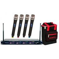 VocoPro UHF-5800 Plus 4-Mic Wireless System with Mic Bag Band 9