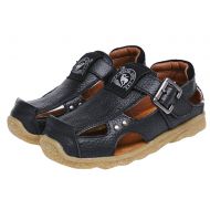 Vogana Boys Leather Closed Toe Low Top Sandal Flat (Little Kid)