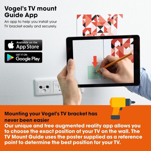  Vogels Thin 505 Flat TV Wall Mount for 40-65 inch TVs Max. 88 lbs (40 kg) Max. VESA 600x400 Ultra Slim TV Wall Mount TUEV Certified