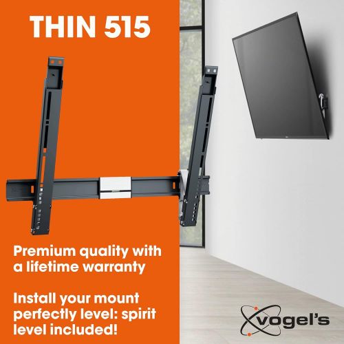  Vogels Thin 515 tiltable TV Wall Mount for 40-65 inch TVs Max. 55 lbs (25 kg) Max. VESA 600x400 Ultra Slim TV Wall Mount TUEV Certified