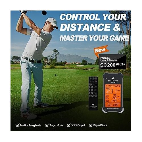  Portable Golf Launch Monitor and Swing Analyzer with Real-Time Shot Data Tracking ? Ideal Golf Swing Trainer/Training Equipment for Indoor or Outdoor Use, 12-Hr Battery Life