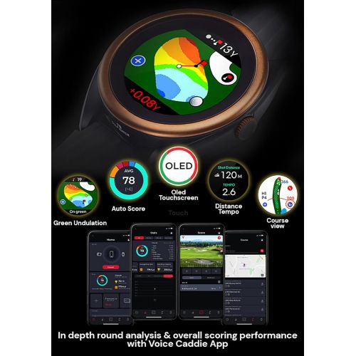  Voice Caddie T8 Golf GPS Watch, Black