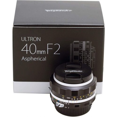  Voigtlander Ultron 40mm f/2 SL-II S Aspherical Compact Manual Focus Lens for Nikon - Silver Rim